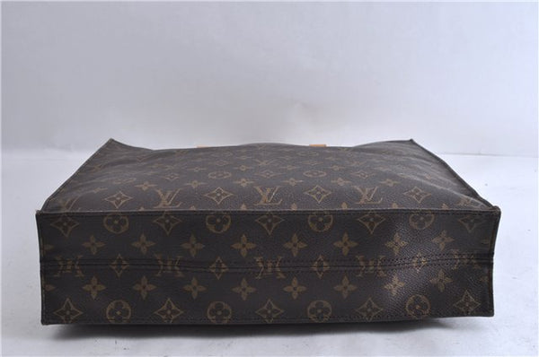 Authentic LOUIS VUITTON Monogram Sac Plat Hand Bag M51140 LV 5814C