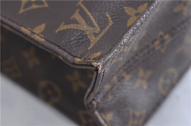 Authentic LOUIS VUITTON Monogram Sac Plat Hand Bag M51140 LV 5814C