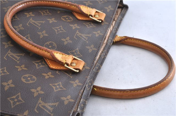 Authentic LOUIS VUITTON Monogram Sac Plat Hand Bag M51140 LV 5814C
