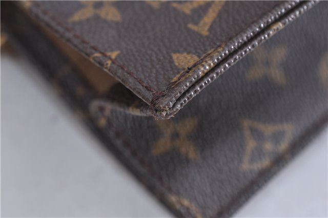 Authentic LOUIS VUITTON Monogram Sac Plat Hand Bag M51140 LV 5814C