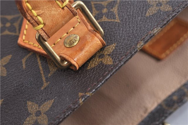 Authentic LOUIS VUITTON Monogram Sac Plat Hand Bag M51140 LV 5814C