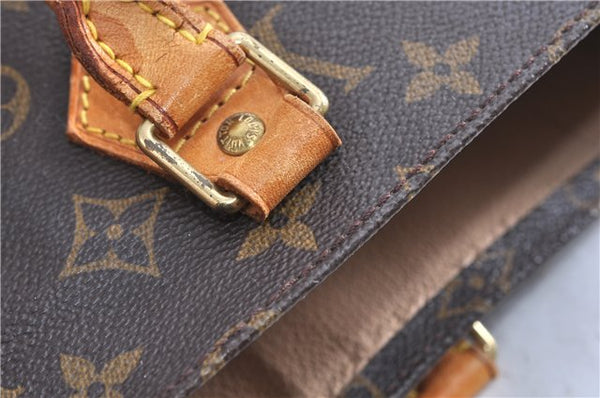 Authentic LOUIS VUITTON Monogram Sac Plat Hand Bag M51140 LV 5814C