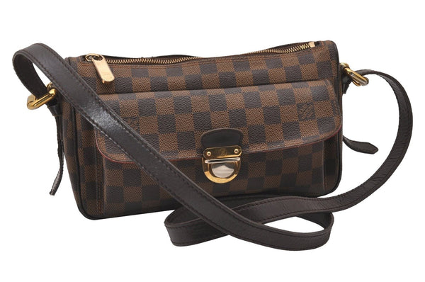 Authentic Louis Vuitton Damier Ravello GM Shoulder Cross Bag N60006 LV 5815I