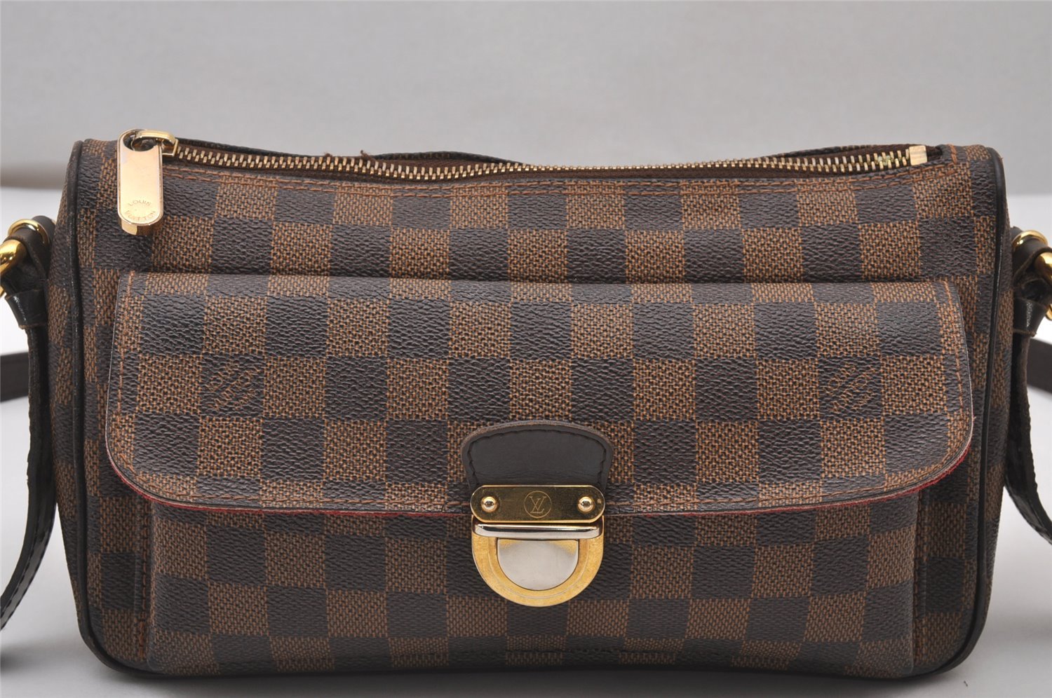 Authentic Louis Vuitton Damier Ravello GM Shoulder Cross Bag N60006 LV 5815I