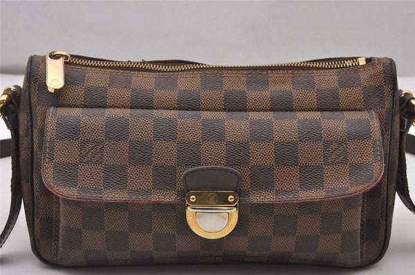 Authentic Louis Vuitton Damier Ravello GM Shoulder Cross Bag N60006 LV 5815I