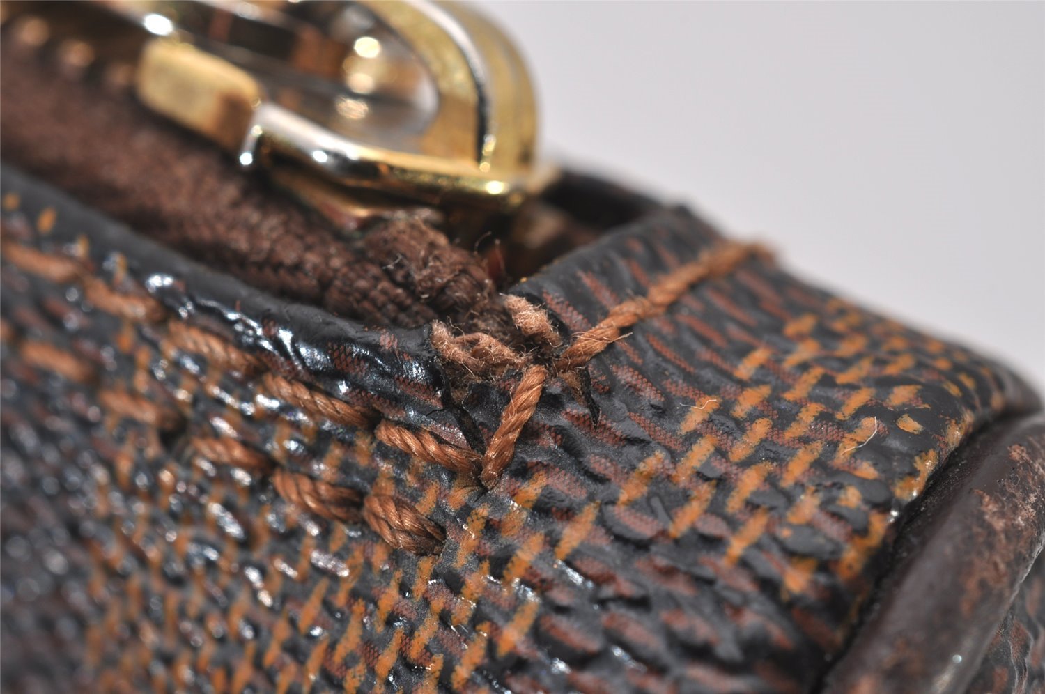 Authentic Louis Vuitton Damier Ravello GM Shoulder Cross Bag N60006 LV 5815I