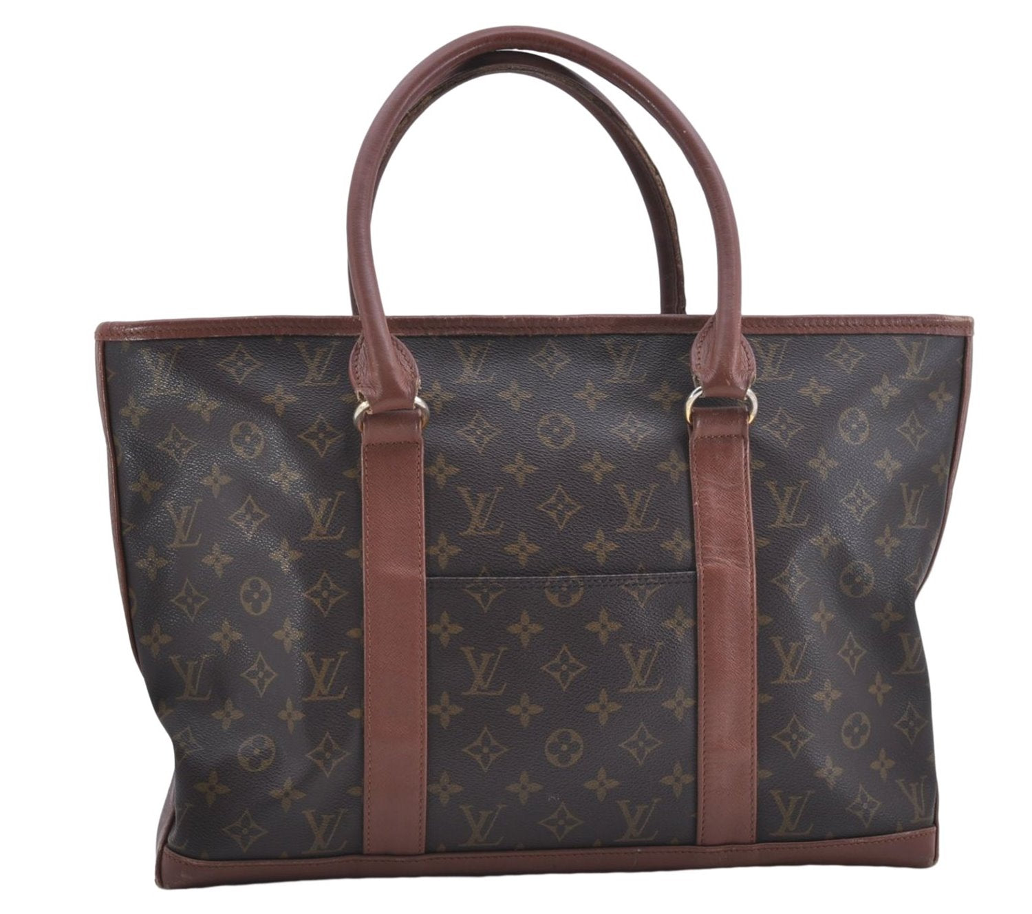 Auth Louis Vuitton Monogram Sac Weekend PM Vintage Tote Hand Bag M42425 LV 5816D