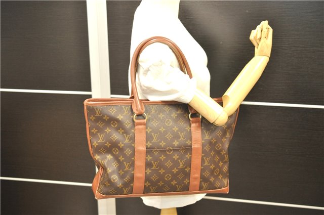 Auth Louis Vuitton Monogram Sac Weekend PM Vintage Tote Hand Bag M42425 LV 5816D
