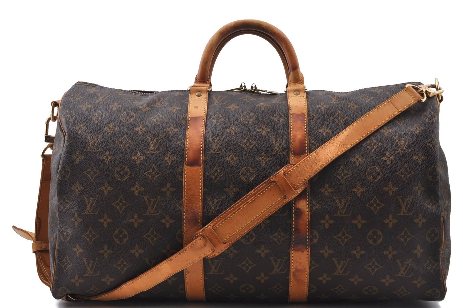 Auth LOUIS VUITTON Monogram Keepall Bandouliere 50 Boston Bag M41416 LV 5817C