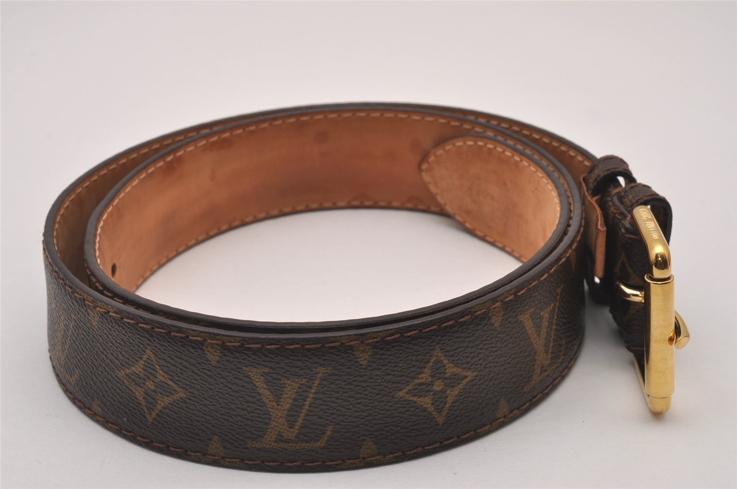 Authentic Louis Vuitton Monogram Ceinture Pochette Belt Waist Bag M6933U 5817I