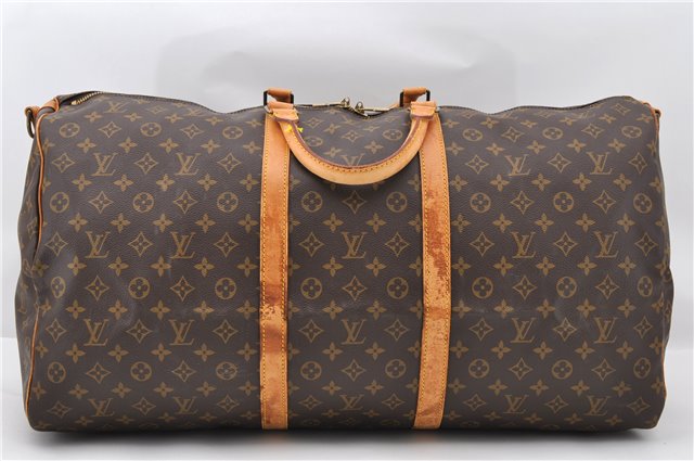 Auth LOUIS VUITTON Monogram Keepall Bandouliere 60 Boston Bag M41412 LV 5818C