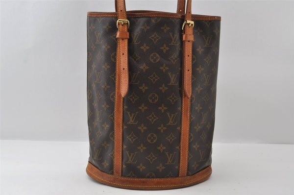 Authentic Louis Vuitton Monogram Bucket GM Shoulder Tote Bag M42236 Junk 5819I