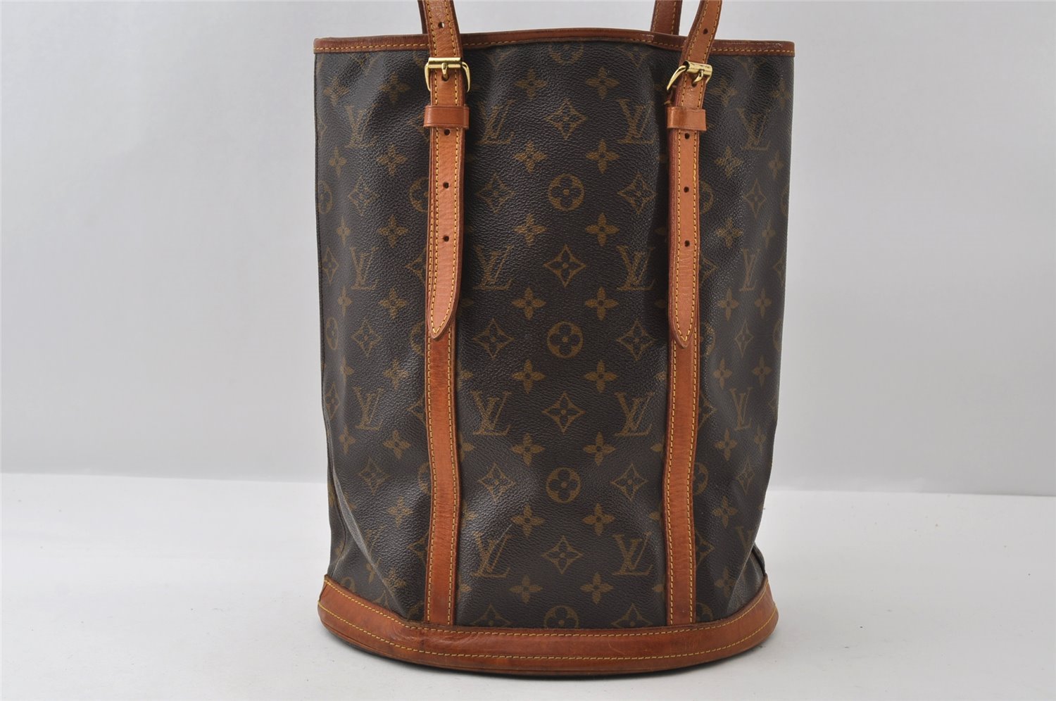 Authentic Louis Vuitton Monogram Bucket GM Shoulder Tote Bag M42236 Junk 5819I