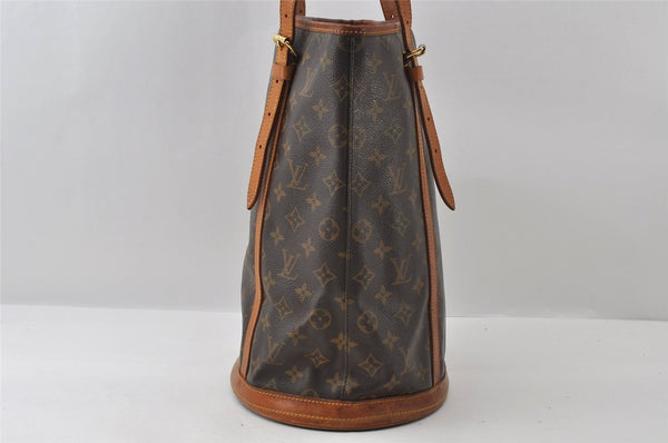 Authentic Louis Vuitton Monogram Bucket GM Shoulder Tote Bag M42236 Junk 5819I