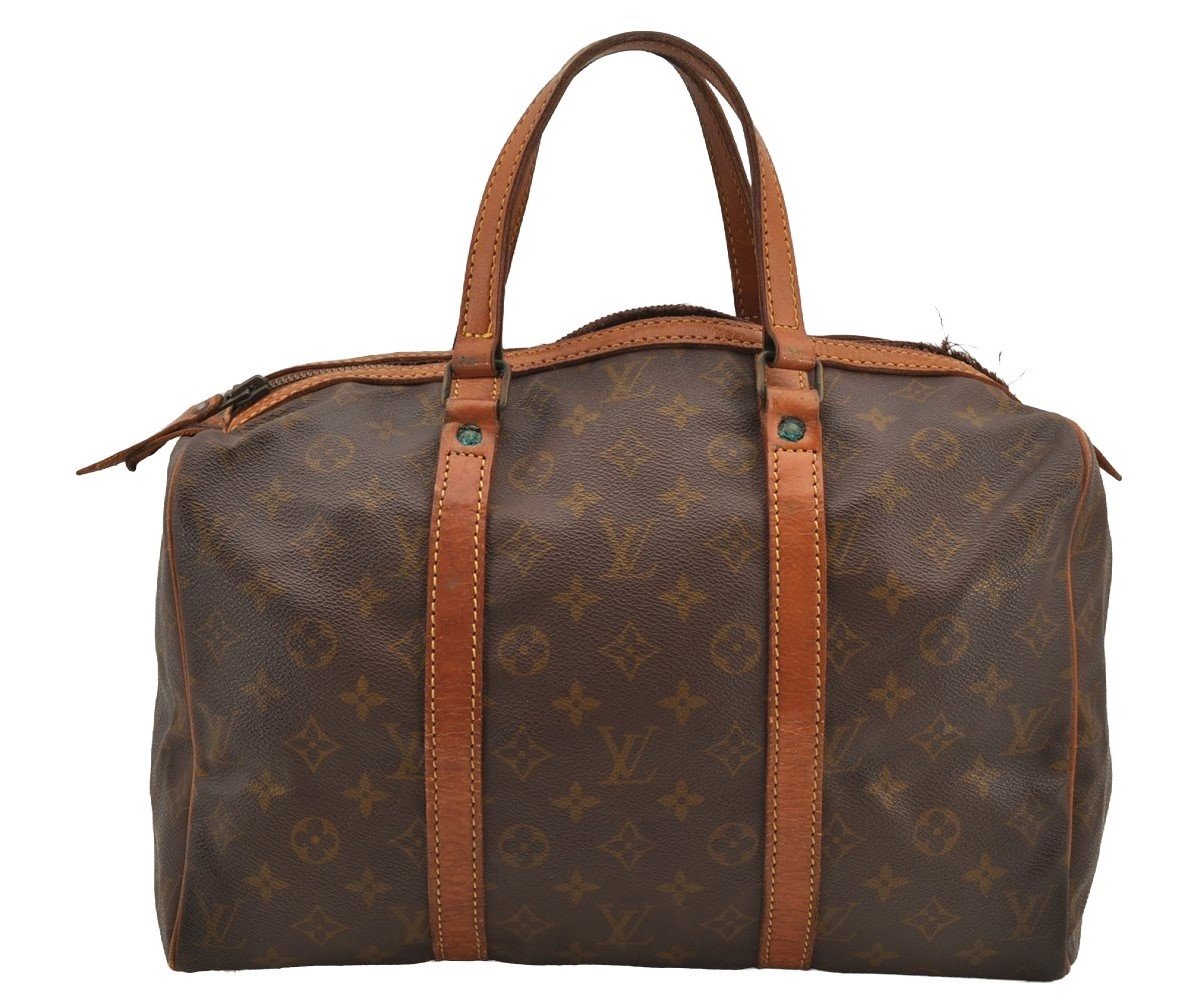 Authentic Louis Vuitton Monogram Sac Souple 35 Boston Bag Old Model Junk 5820I
