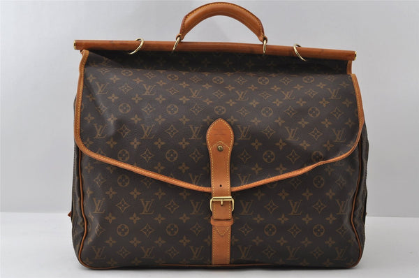 Auth Louis Vuitton Monogram Sac Chasse 2Way Shoulder Boston Bag M41140 LV 5823I
