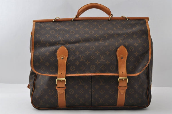 Auth Louis Vuitton Monogram Sac Chasse 2Way Shoulder Boston Bag M41140 LV 5823I
