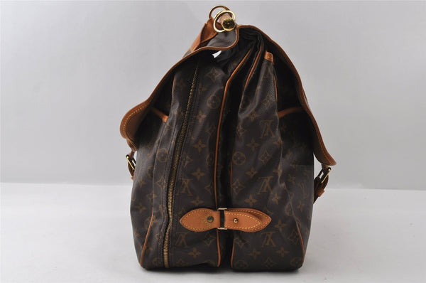 Auth Louis Vuitton Monogram Sac Chasse 2Way Shoulder Boston Bag M41140 LV 5823I