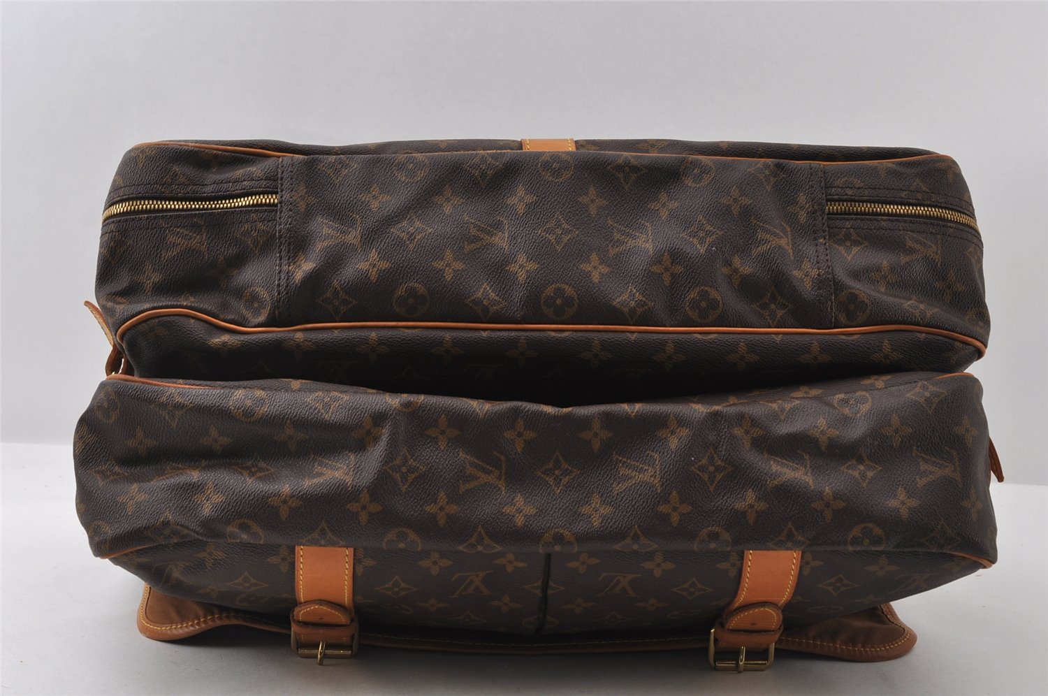 Auth Louis Vuitton Monogram Sac Chasse 2Way Shoulder Boston Bag M41140 LV 5823I