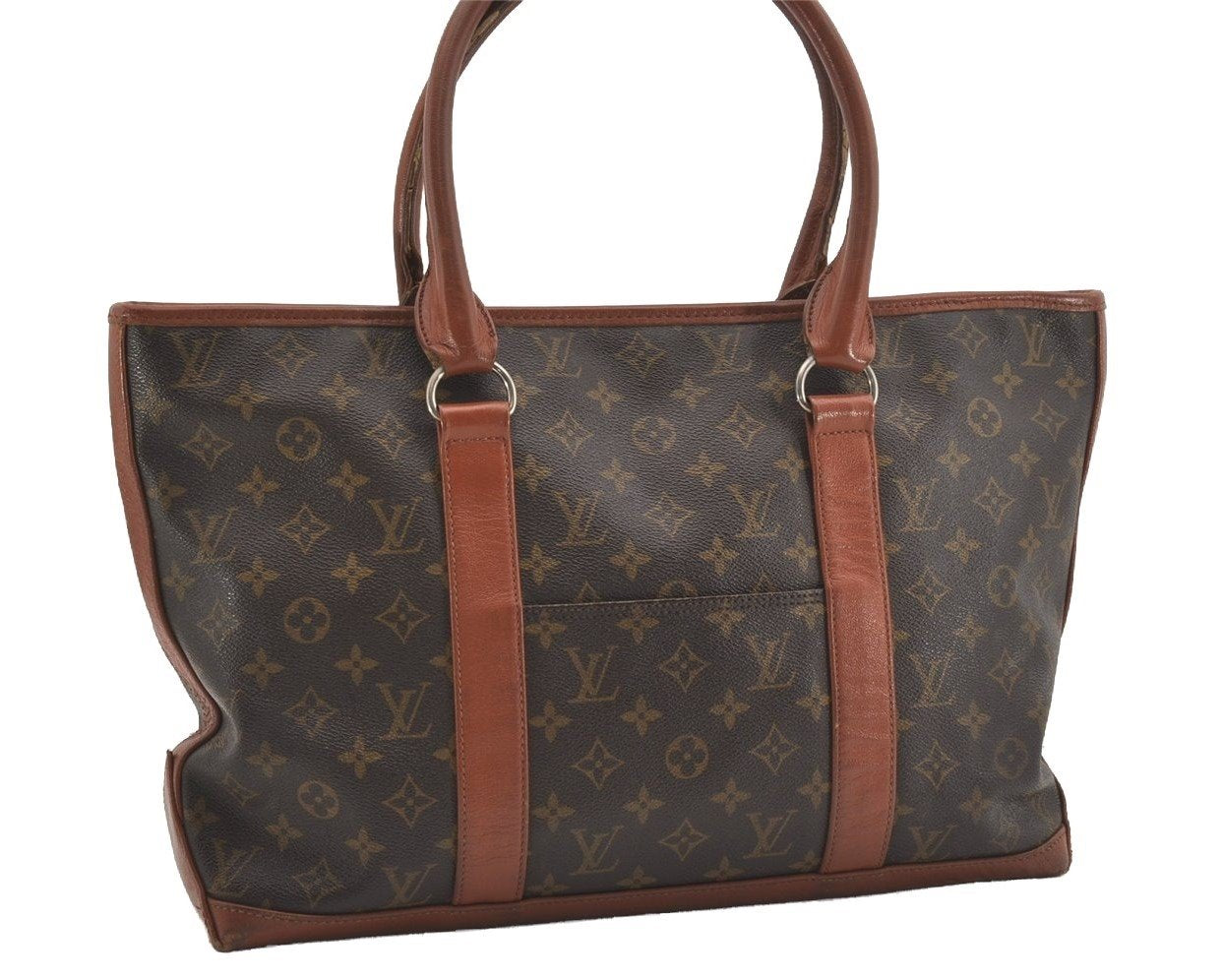 Auth Louis Vuitton Monogram Sac Weekend PM Vintage Tote Hand Bag M42425 LV 5824I