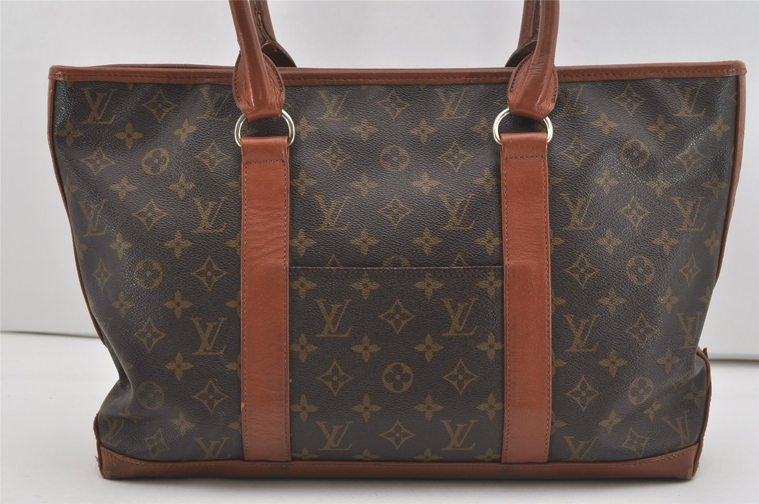 Auth Louis Vuitton Monogram Sac Weekend PM Vintage Tote Hand Bag M42425 LV 5824I