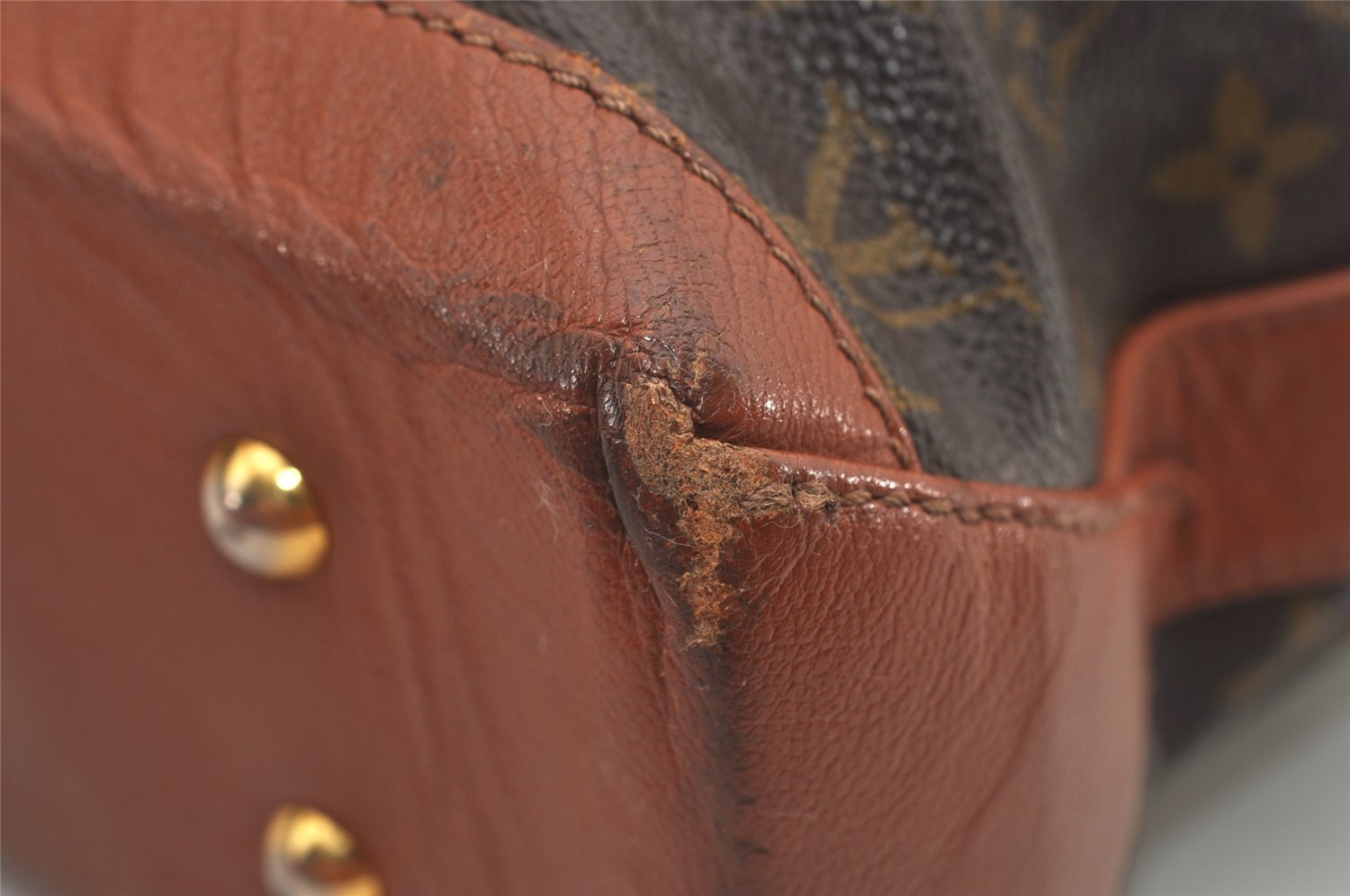 Auth Louis Vuitton Monogram Sac Weekend PM Vintage Tote Hand Bag M42425 LV 5824I