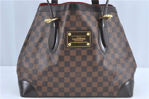 Authentic Louis Vuitton Damier Hampstead MM Shoulder Tote Bag N51204 LV 5825C