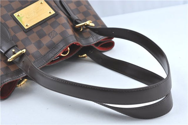 Authentic Louis Vuitton Damier Hampstead MM Shoulder Tote Bag N51204 LV 5825C