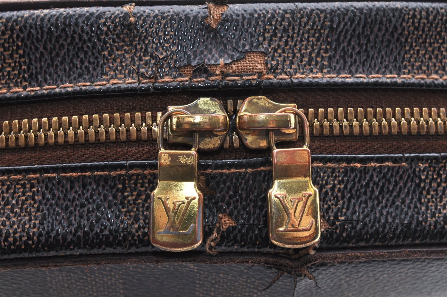 Authentic Louis Vuitton Damier Ipanema PM Shoulder Cross Bag N51294 Junk 5825I