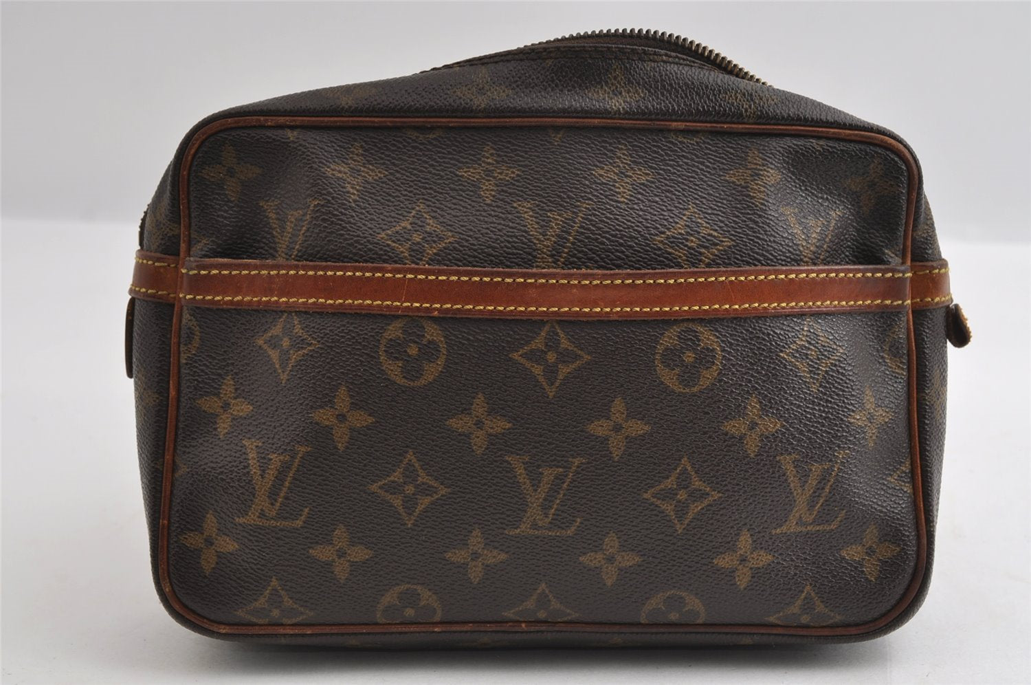 Authentic Louis Vuitton Monogram Compiegne 23 Clutch Hand Bag M51847 Junk 5826I
