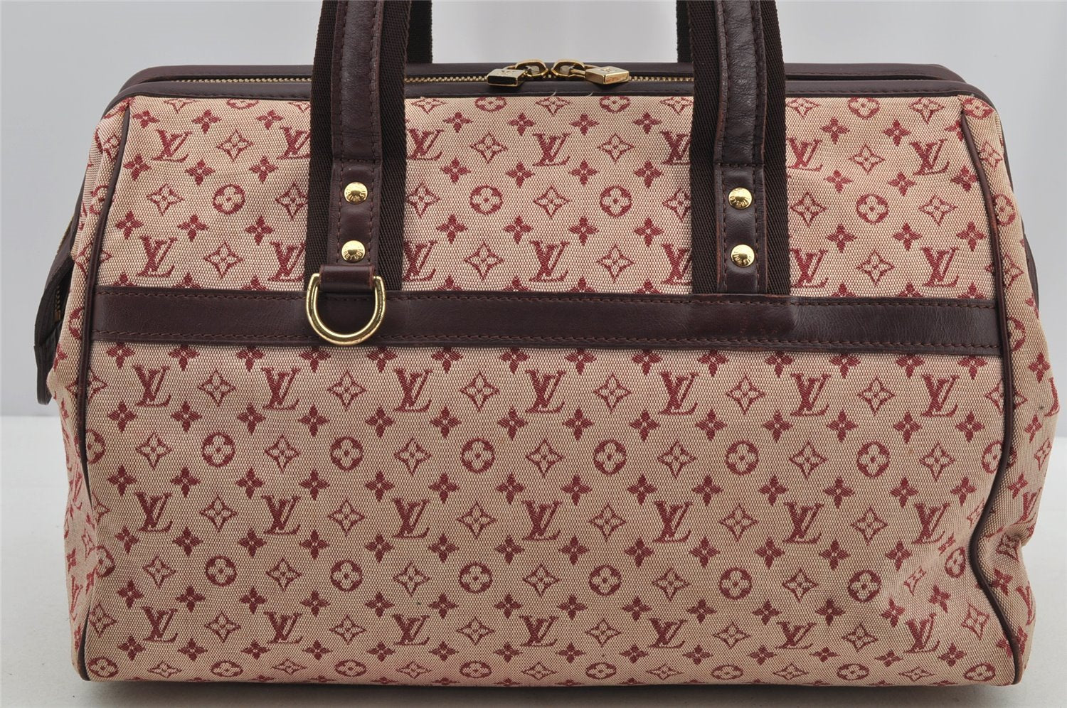 Authentic Louis Vuitton Monogram Mini Josephine GM Hand Bag Pink M92213 LV 5828I