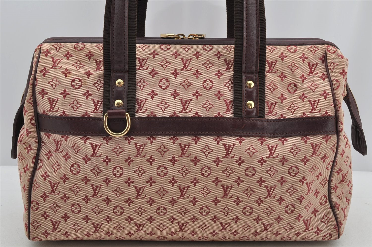 Authentic Louis Vuitton Monogram Mini Josephine GM Hand Bag Pink M92213 LV 5828I