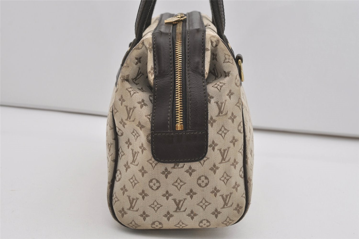Auth Louis Vuitton Monogram Mini Josephine PM Hand Bag M92215 Khaki Beige 5829I