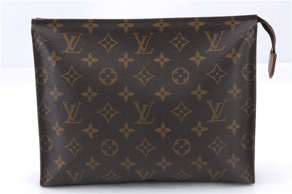 Authentic Louis Vuitton Monogram Poche Toilette 26 M47542 Cosmetics Pouch 5831E