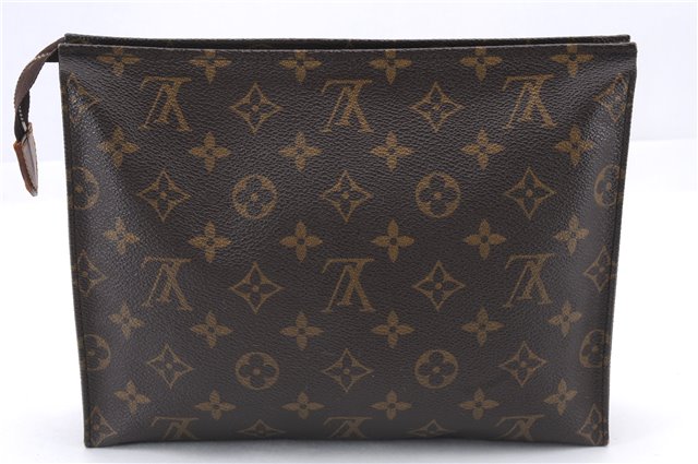 Authentic Louis Vuitton Monogram Poche Toilette 26 M47542 Cosmetics Pouch 5831E