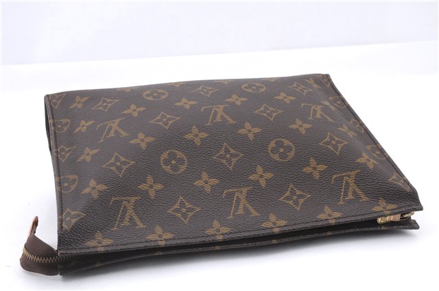 Authentic Louis Vuitton Monogram Poche Toilette 26 M47542 Cosmetics Pouch 5831E