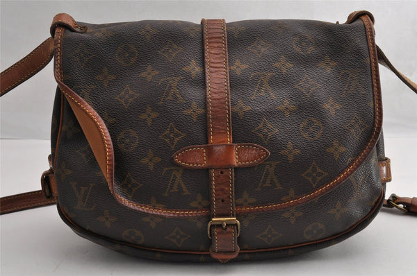 Authentic Louis Vuitton Monogram Saumur 30 Shoulder Cross Bag M42256 LV 5831I