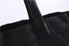 Authentic CHANEL New Travel Line Shoulder Tote Bag Nylon Leather Black 5832E