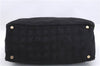 Authentic CHANEL New Travel Line Shoulder Tote Bag Nylon Leather Black 5832E