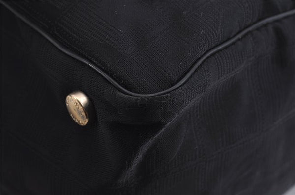 Authentic CHANEL New Travel Line Shoulder Tote Bag Nylon Leather Black 5832E