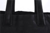 Authentic CHANEL New Travel Line Shoulder Tote Bag Nylon Leather Black 5832E
