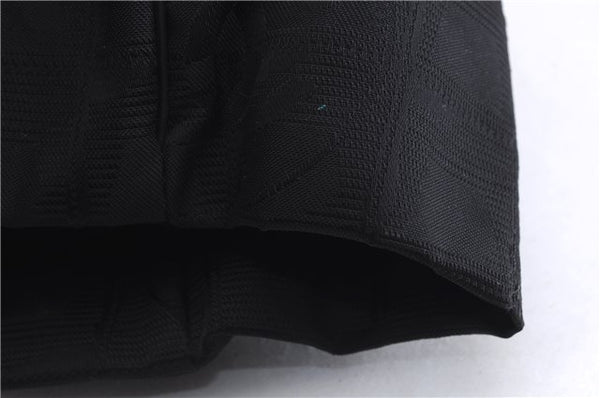 Authentic CHANEL New Travel Line Shoulder Tote Bag Nylon Leather Black 5832E