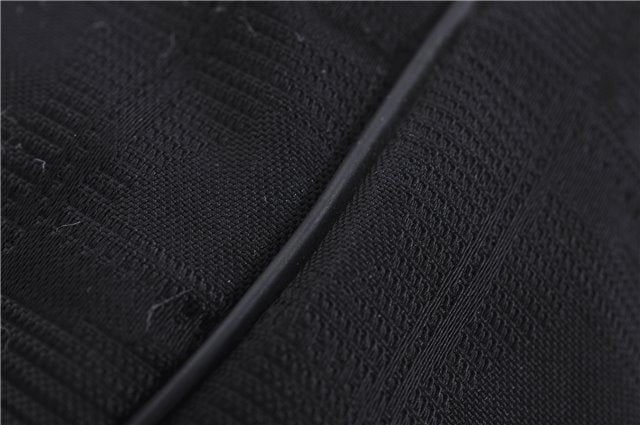 Authentic CHANEL New Travel Line Shoulder Tote Bag Nylon Leather Black 5832E