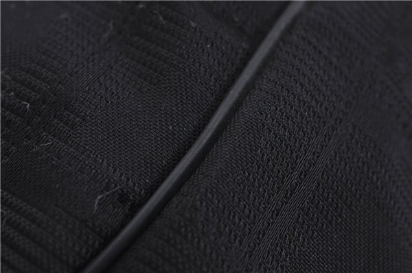 Authentic CHANEL New Travel Line Shoulder Tote Bag Nylon Leather Black 5832E