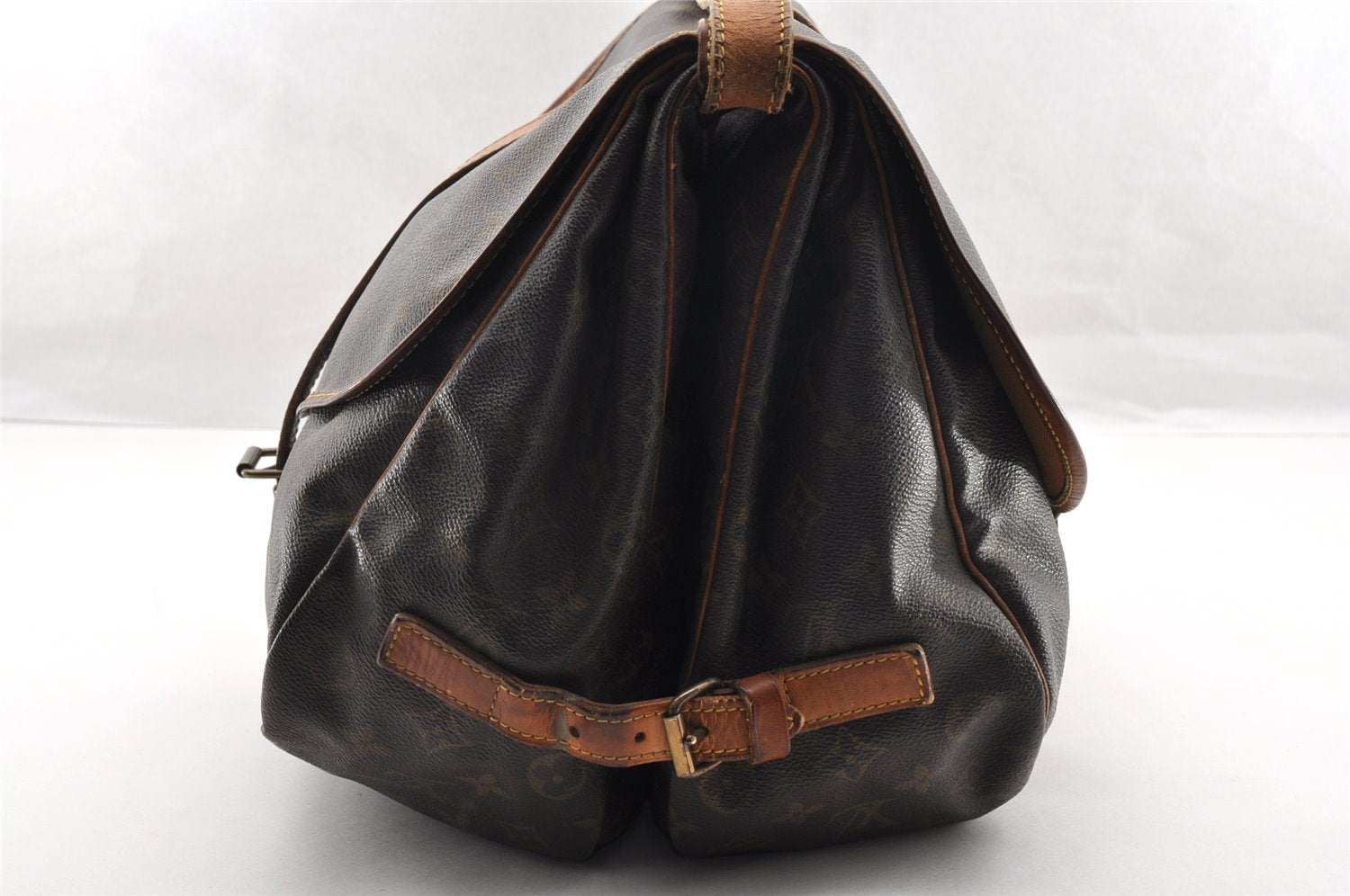 Authentic Louis Vuitton Monogram Saumur 35 Shoulder Cross Bag M42254 LV 5832I