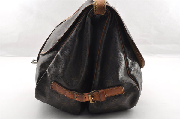 Authentic Louis Vuitton Monogram Saumur 35 Shoulder Cross Bag M42254 LV 5832I