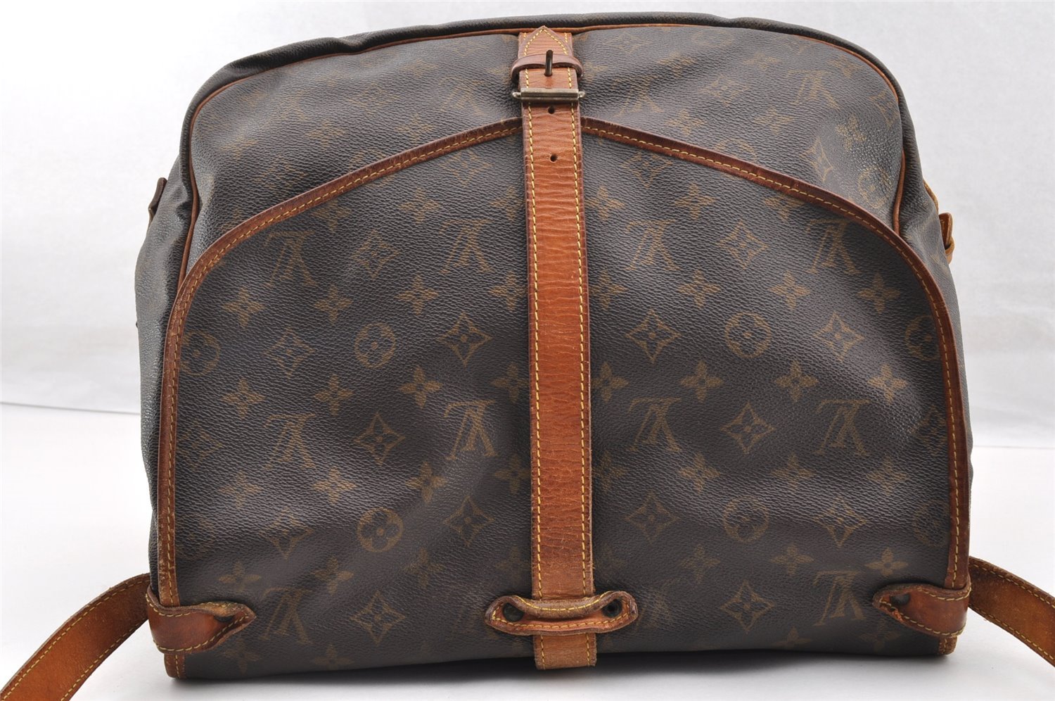 Authentic Louis Vuitton Monogram Saumur 35 Shoulder Cross Bag M42254 LV 5832I