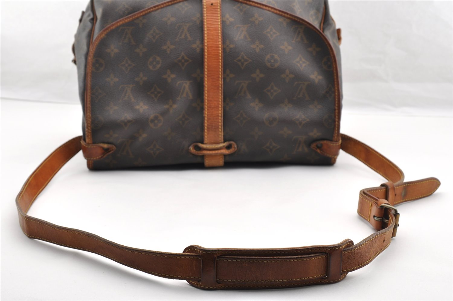 Authentic Louis Vuitton Monogram Saumur 35 Shoulder Cross Bag M42254 LV 5832I