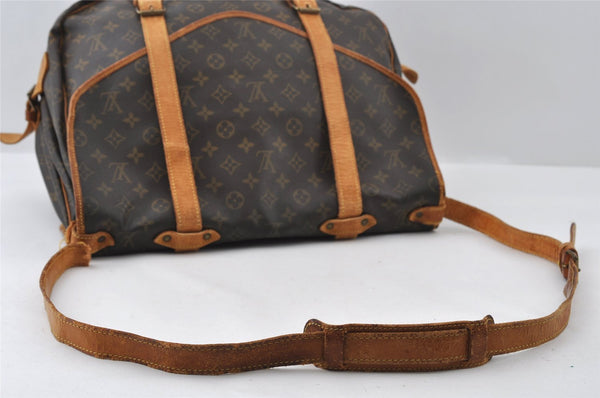 Authentic Louis Vuitton Monogram Saumur 43 Shoulder Cross Bag M42252 Junk 5833I