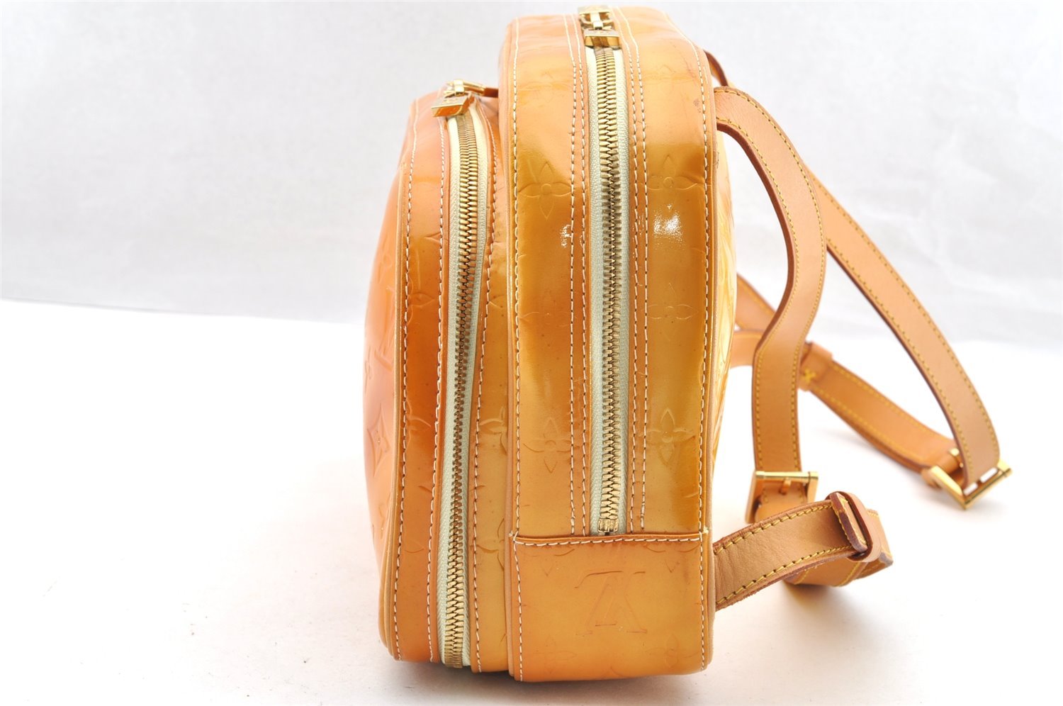 Authentic Louis Vuitton Vernis Murray Backpack Yellow M91040 LV 5834I